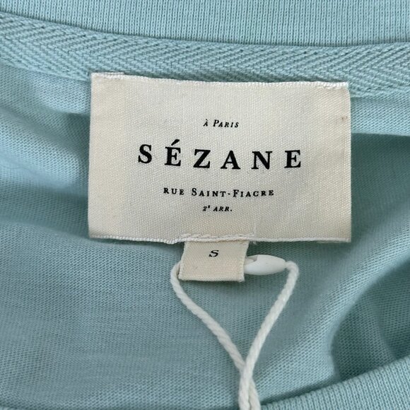 Sezane Conrad T-Shirt Pastel Green - Picture 5 of 10
